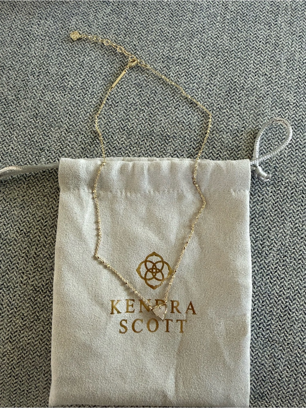 Kendra Scott Gold Tiny Bead Necklace with Center Charm